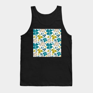Copy of Green Lucky Clover Hand Drawn Pattern Tank Top